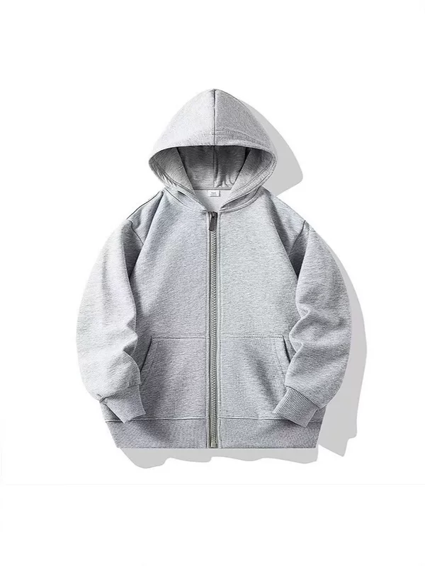 Демисезонная детская кофта на молнии с капюшоном, толстовка oversize, одежда для детей