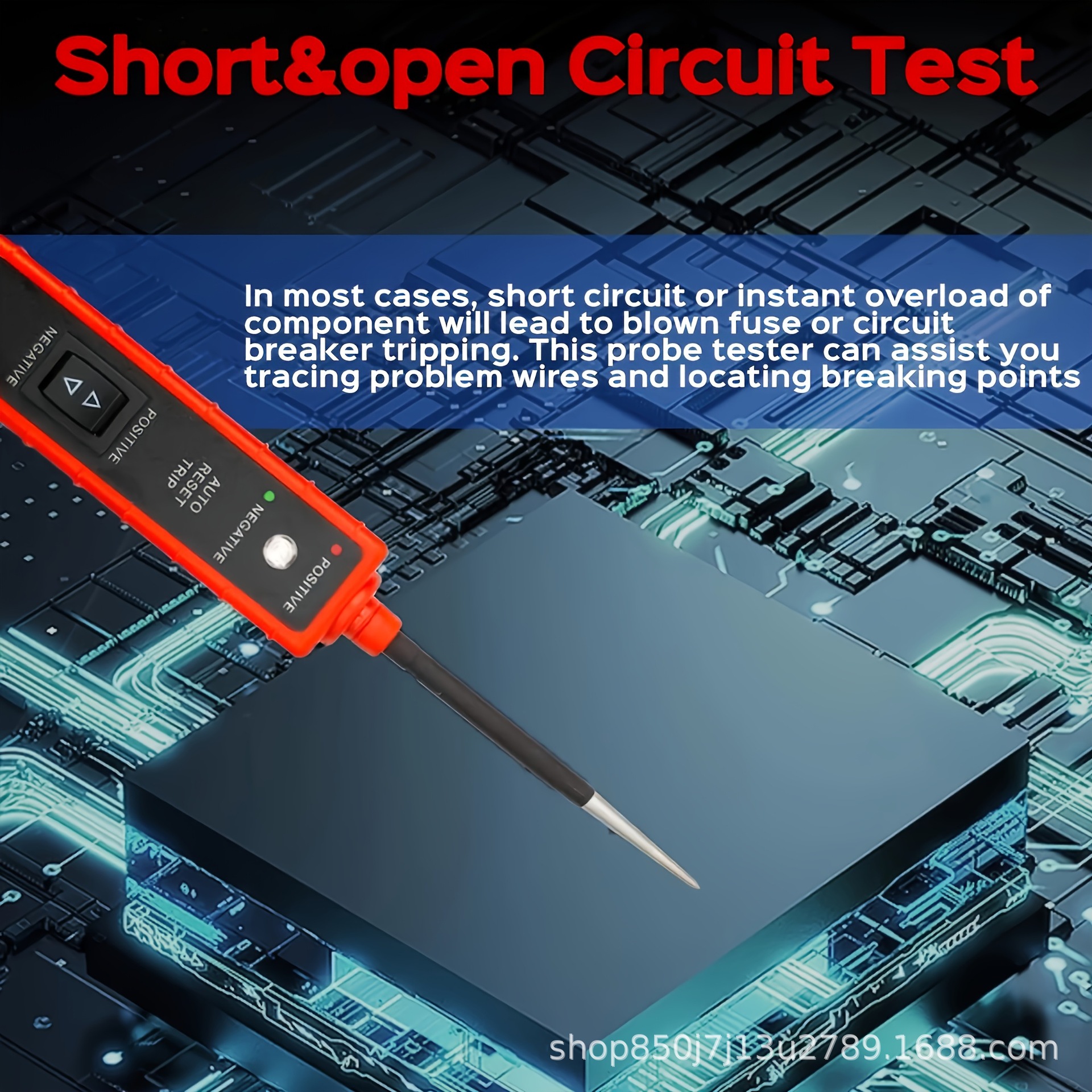 EM285 Automotive Circuit Detector Tester 6-24V Power Voltage Test Probe Power Voltage Testing Machine