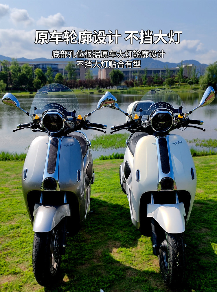 Jinqilong is compatible with the Wuyang NWF150 windshield modification accessories for retro scooter front windshields
