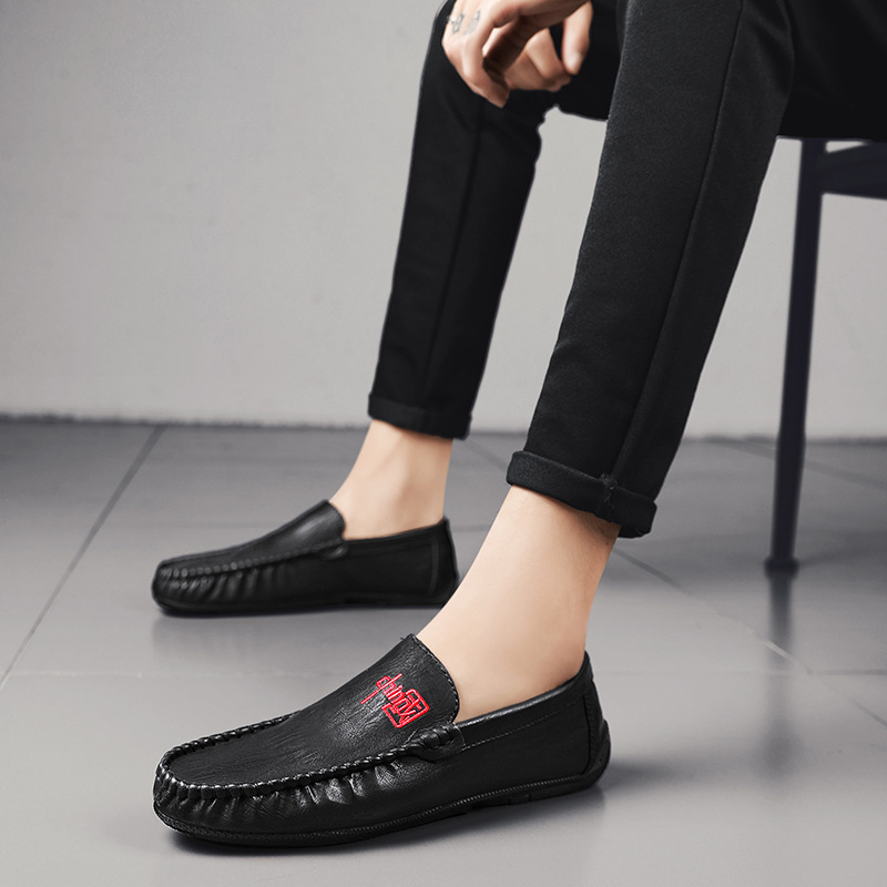 Herren Leder Slipper Bequeme Freizeitschuhe Für Den Sommer_voghion.com
