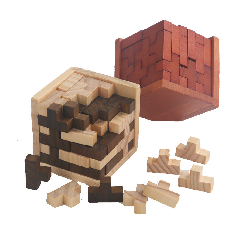 Nueve-Cadena de juguetes educativos inteligencia de los niños de alta dificultad mortaja y mortaja montaje de bloques de construcción Kong Ming bloqueo Luban bloqueo al por mayor
