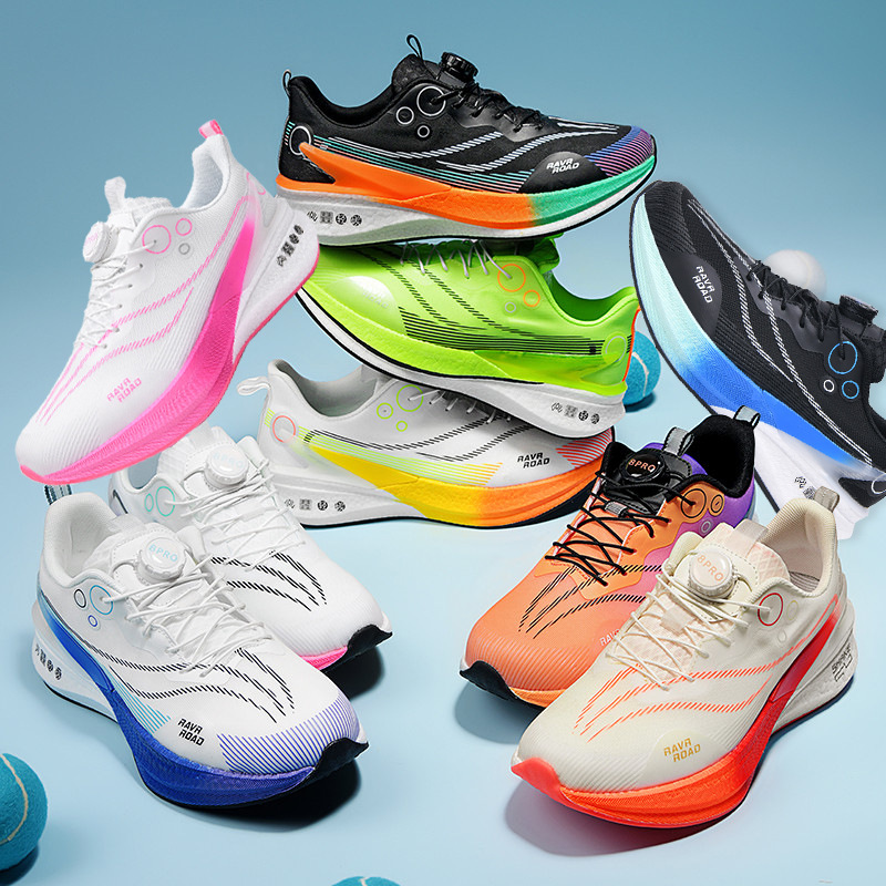 Chitu 8PRO placa de carbono de palma completa para hombres y mujeres, adolescentes, zapatillas para correr con malla transpirable, zapatillas de deporte con amortiguación de hebilla giratoria