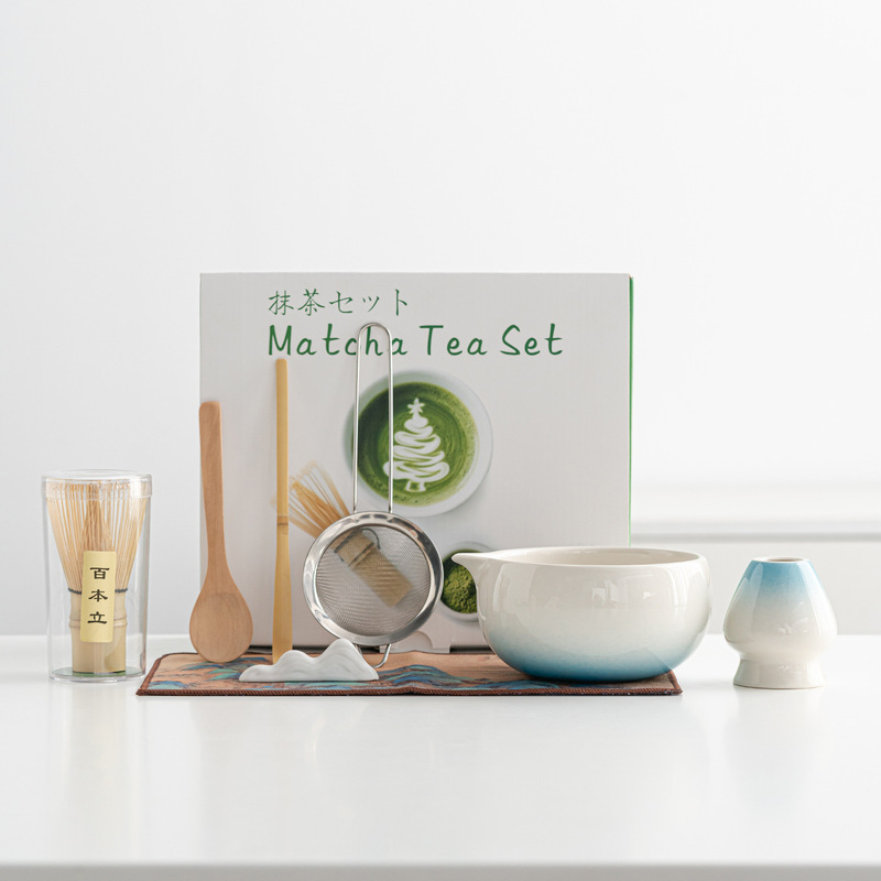 日式抹茶碗打抹茶具抹茶刷点茶碗搅拌器茶筅百本立工具器具套装|undefined