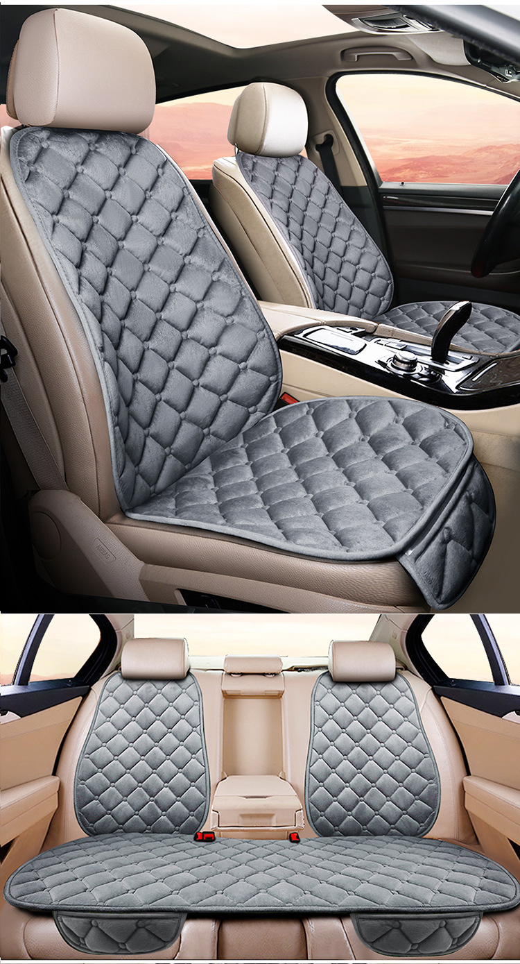 New Diamond plush winter car seat cushion down cotton main driving seat cushion rear office seat cover winter