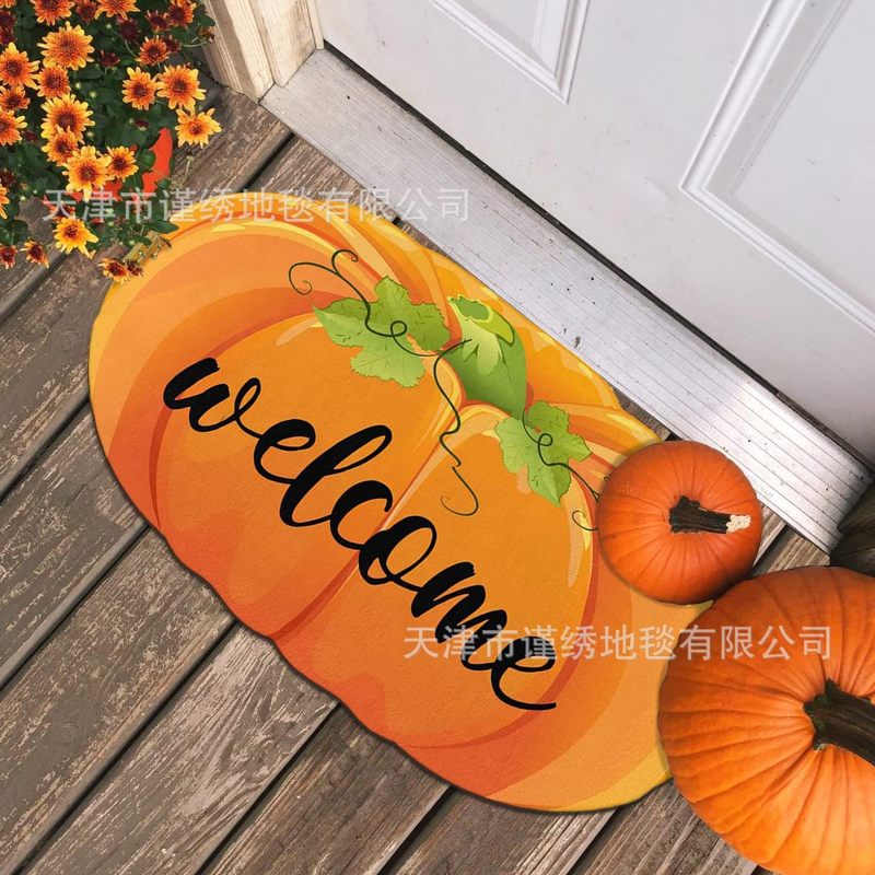 クロスボーダーのハロウィンのかぼちゃはカシミヤのドアのマットをまねます。|undefined