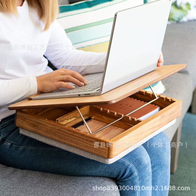Wooden Laptop Desk Laptop Stand Storage Box Watch Bookshelf Adjustable Angle Office Computer Tray Wooden Laptop Desk Laptop Stand Storage Box Watch Bookshelf Adjustable Angle Office Computer Tray