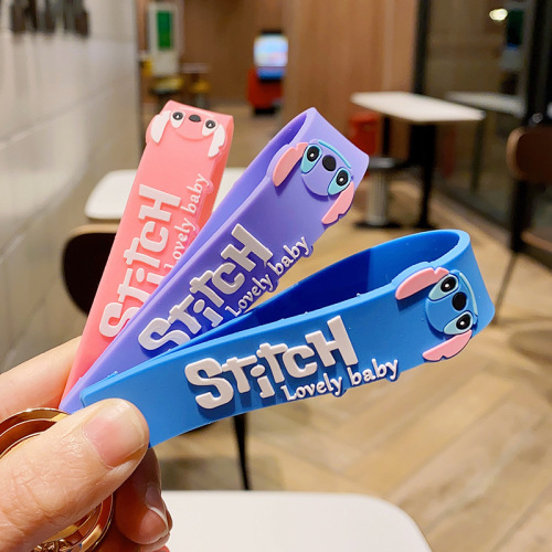 Cartoon cute Stitch keychain soft plastic personalized doll car bag pendant buckle pendant small gift wholesale