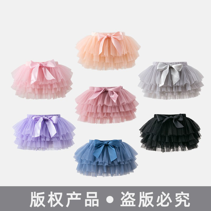 欧美爆款女童打底裤春秋婴幼儿pp裤宝宝包屁裤儿童短裙头花两件套