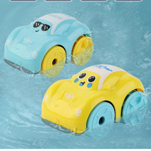 益智洗澡玩具 卡通水陆两栖车发条儿童玩具 沐浴水上玩具小车批发