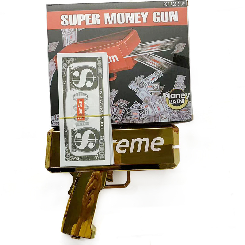 Nuevo y peculiar 60 pistolas de inyección de dinero eléctricas, pistolas de dinero, pistolas de inyección de dinero en dólares estadounidenses, pistolas de inyección de dinero, juguetes de pistola de escupir dinero