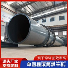 鸡粪鸭粪干燥机稻草青草饲料烘干设备可燃气加热滚筒有机肥烘干机