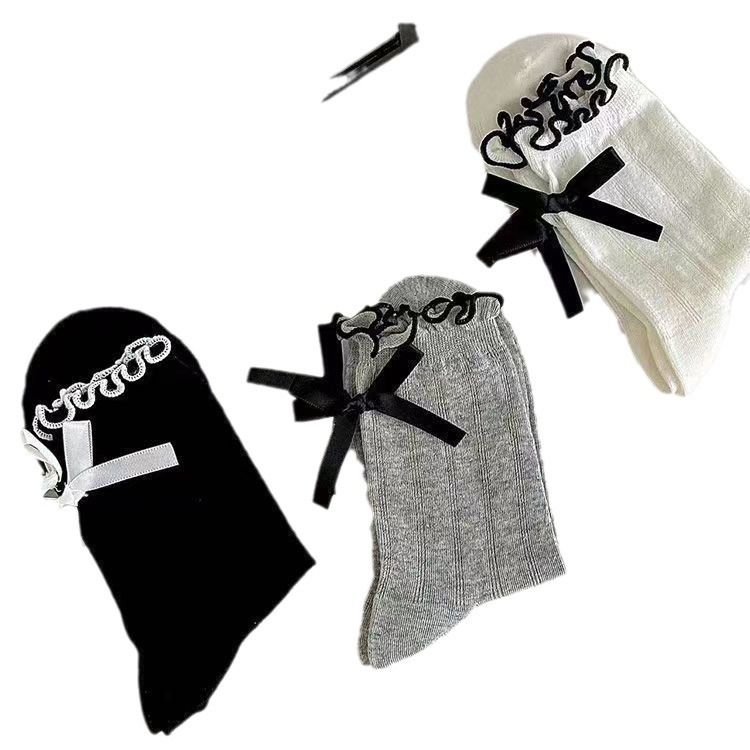 Calcetines de verano delgados de malla mediana calcetines japonesas chicas ballet ventilado trasero arco jk calcetines