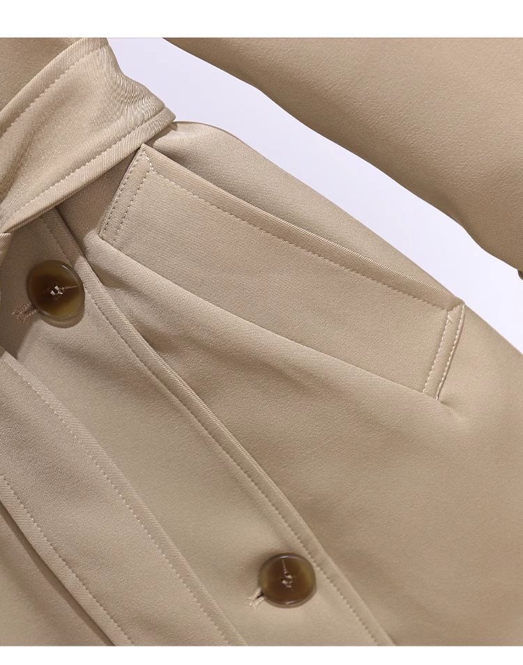 ng2510292 Women's Trench 2025 New Spring And Autumn Small Size Mid-Length Waist-Cinching Elegant Trendy Coat This Year_ecoleips.com
