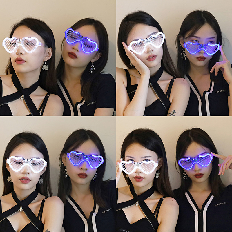 Gafas LED con Persianas de Plástico ABS Luminosas para Fiestas y Halloween