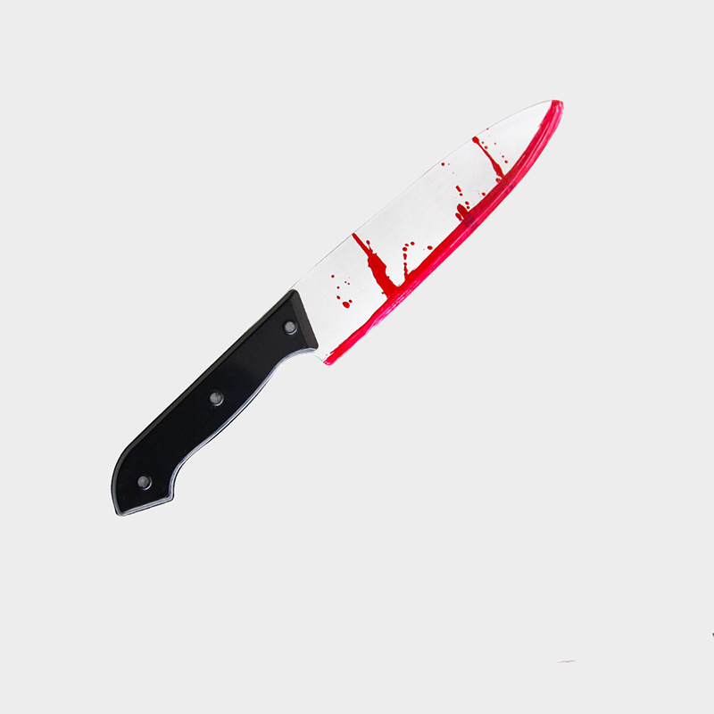 Cuchillo de Sangre de Simulación para Halloween de Plástico para Decoración y Cosplay