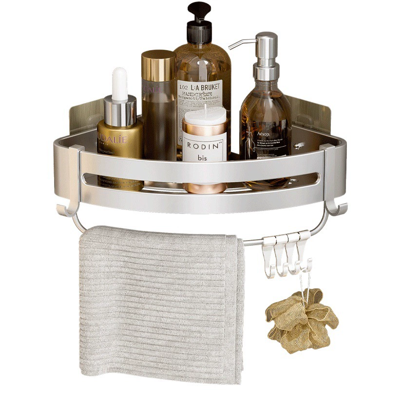 Стеллаж для хранения в ванной комнате Туалет без перфорации Туалет Умывальник Душевая комната Настенная треугольная корзина для хранения