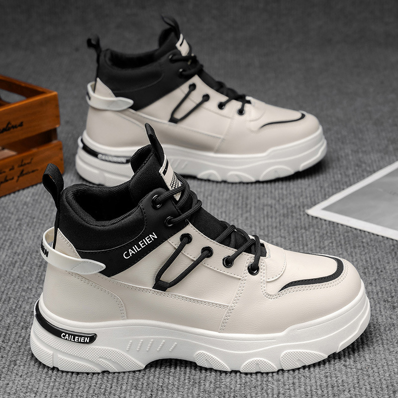 Zapatos masculinos de otoño nuevas botas Martin de alta gama tendencias masculinas 100 sitios de construcción ropa de trabajo, zapatos de trabajo antideslizantes y botas cortas de ocio
