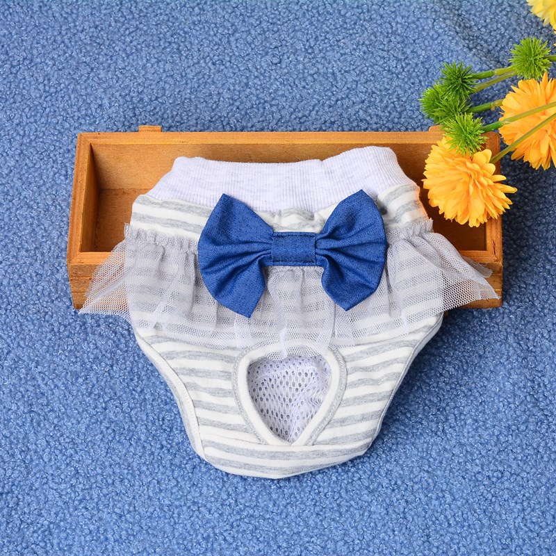 Fashion Style Fashion Cotton Stripe Bow Knot Pet Clothing 1 Piece