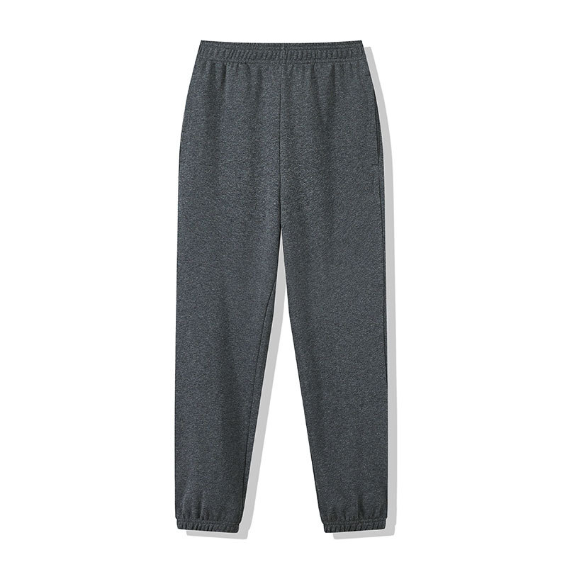 Pantalones deportivos casuales de color sólido de los hombres y las mujeres mismo peinado algodón luz tablero impreso cordón fitness correr suéter pantalones largos