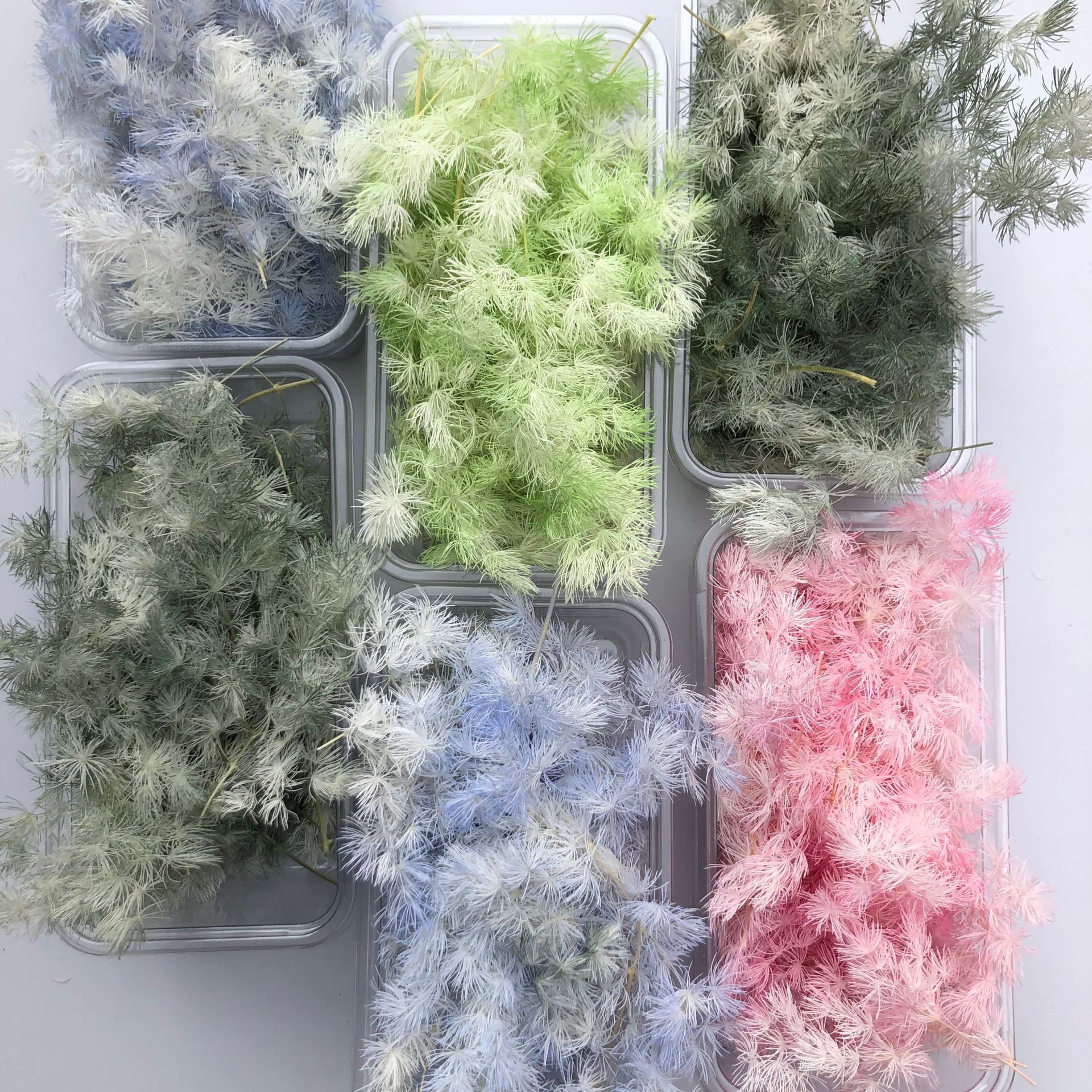 Branche de pin de Penglai éternelle, couvercle en verre, matériel de bricolage, accessoire de décoration florale flottante pour la maison_voghion.com