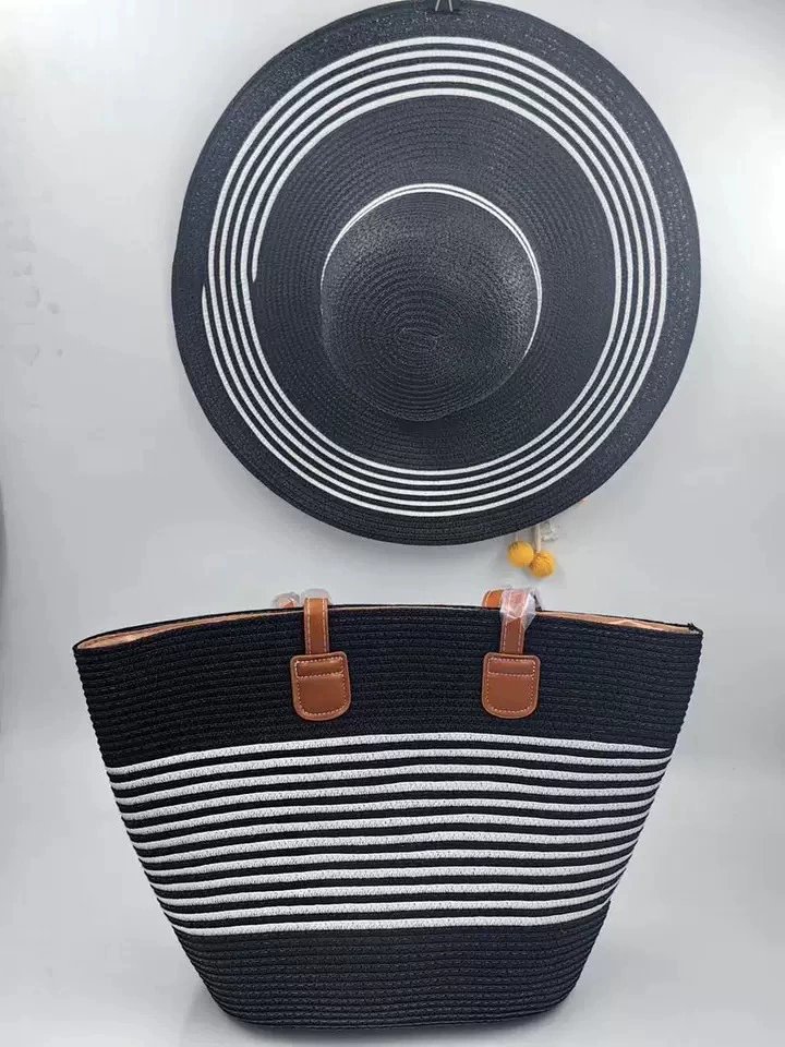 Summer shoulder bag, straw travel bag, universal sun hat
