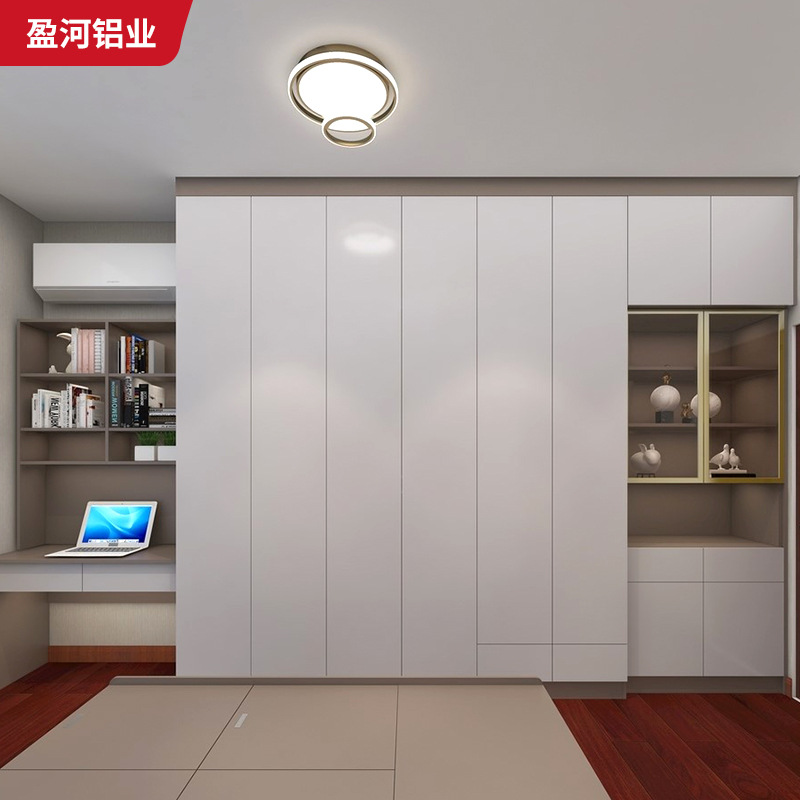一门到顶全铝衣柜 轻奢简约现代 整体卧室柜子 储物柜成品定制