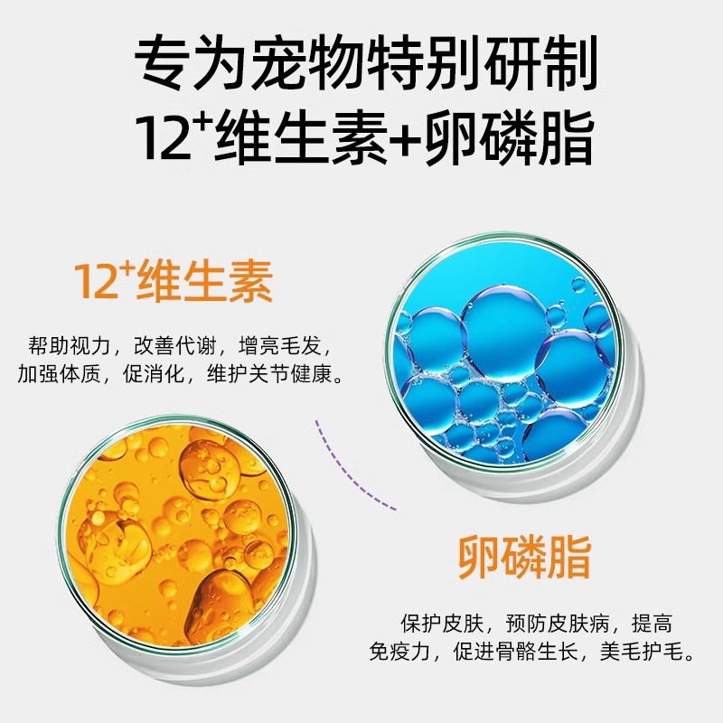 Vitamina compleja para gatos lecitina crema nutricional para perros para mascotas multivitaminas B para gatos anti-alopecia