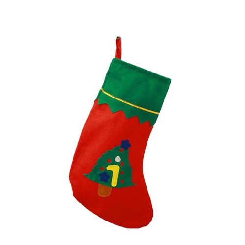 Large Gold Thread Sticker Christmas Socks Non-woven Santa Claus Sock Gift Bag Christmas Decorations Hanging Socks