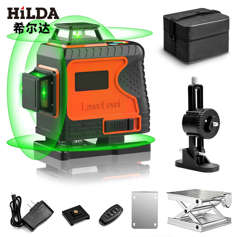 USBInfrared Level Meter High-precision Automatic Leveling Level Meter16-line Wall-mounted Meter Strong Light Line Projector