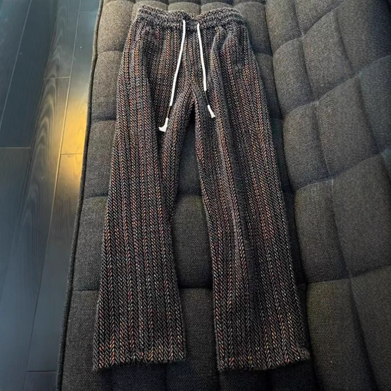 Versatile Corduroy Striped Casual Pants, Melard Style Drape, Everyday Lazy Sports Trendy Unisex Straight-Leg Trousers