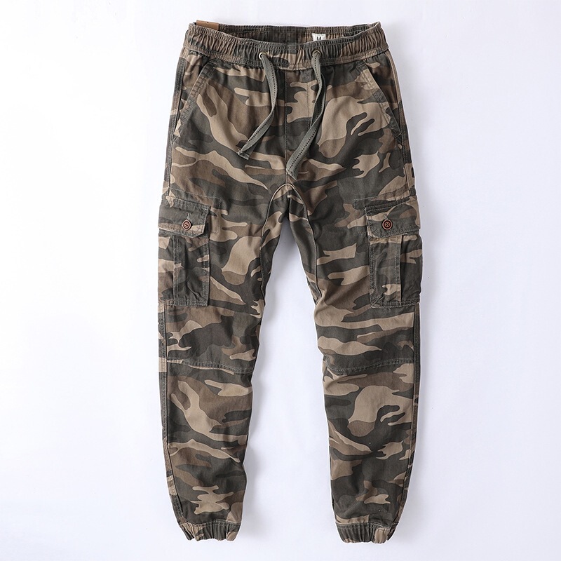 American Retro Men's Camouflage Workwear Casual Sports Large Size Men's Pants Elastic Cotton Washed Long Pants Jogging Loose Fit American Retro Men's Camouflage Workwear Casual Sports Large Size Men's Pants Elastic Cotton Washed Long Pants Jogging Loose Fit