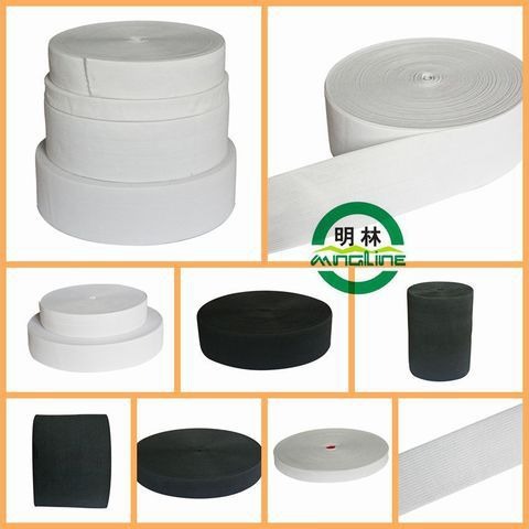 1cm-7cm盘40米中厚天然乳胶进口环保扁松紧带钩编带织带裤腰带