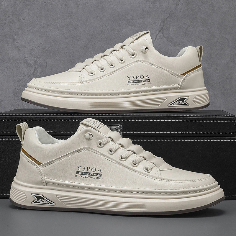Nuevos zapatos blancos transpirables de moda para hombres, zapatos deportivos de plataforma de todo fósforo, zapatos casuales, zapatos de moda, zapatos de primavera para hombres 2025