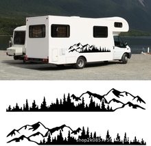 D-608山脉森林装饰汽车贴纸 改装侧门车身贴乙烯基树林拉花车身贴