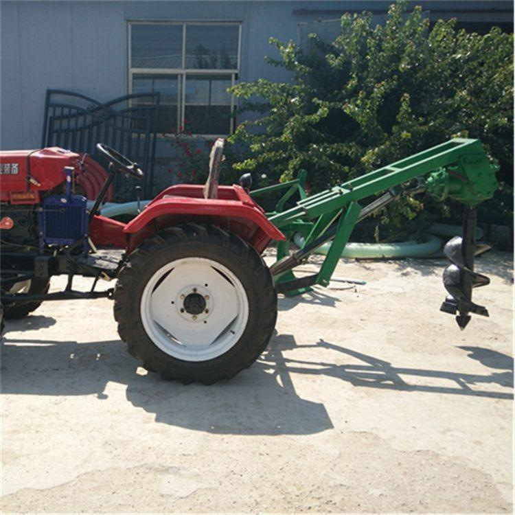 大棚王拖拉机带挖坑机 立柱打桩机 树木种植钻坑机厂家
