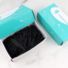 廠家黑色一字夾盤發小黑卡子金屬劉海鋼夾子新娘造型頭飾髮飾