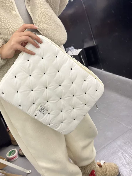 Cross-border South Korea tablet computer bag liner bag new embroidery dot 11/13/15 inch notebook storage bag for women