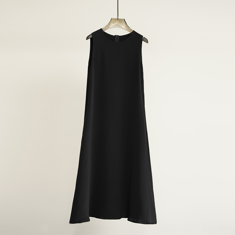 Elegant ~ Never Time Di * Home 40 Mm Heavy Mulberry Silk Slant Long High Sense dress Women