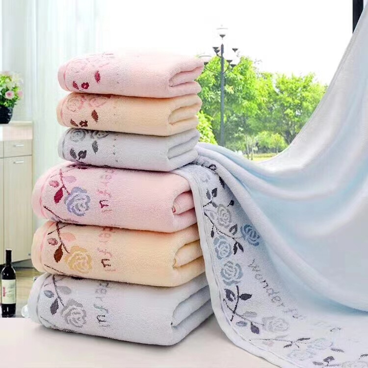 Factory wholesale jacquard thickened towel bath towel two-piece set adult face wash bath face towel three-piece set welfare gift