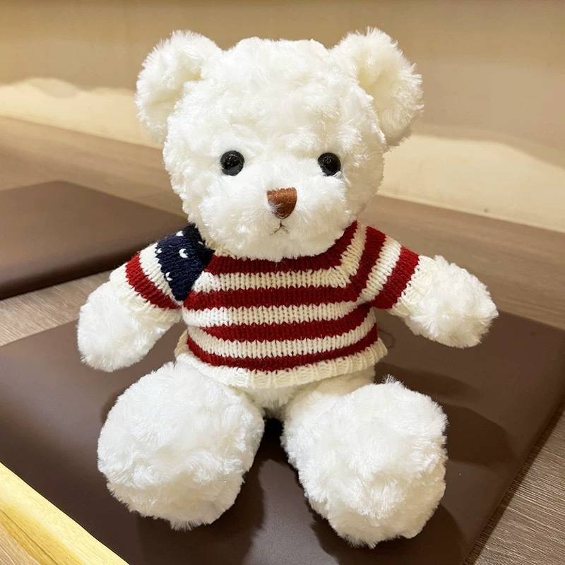Muñecas de peluche al por mayor emoción acompañante vestido juguetes de peluche regalo de cumpleaños abrazar osos muñecas