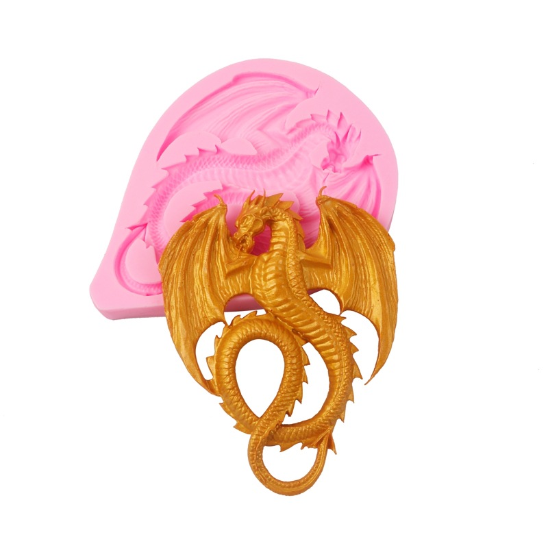 Gran pterosaurus dinosaurio molde de silicona fondant cake molde de hornear molde de decoración de pastel de chocolate