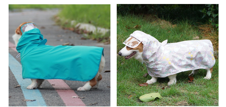 宠它泰迪柯基金毛宠物衣服蛋黄侠护肚子狗狗雨衣大型犬PU狗用品详情36