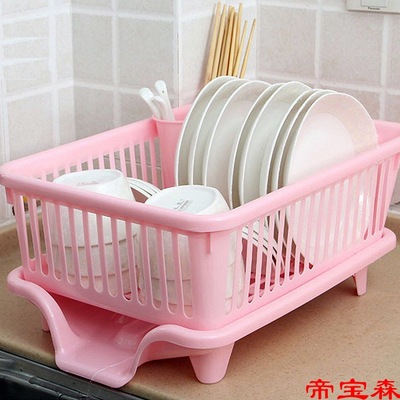 Kitchen rack Plastic Supplies Leachate Dripping water Dish rack Dishes Storage Shelf storage box Storage basket