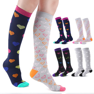 Compression socks outdoor sports socks high tube tide socks running fitness compression socks cross border