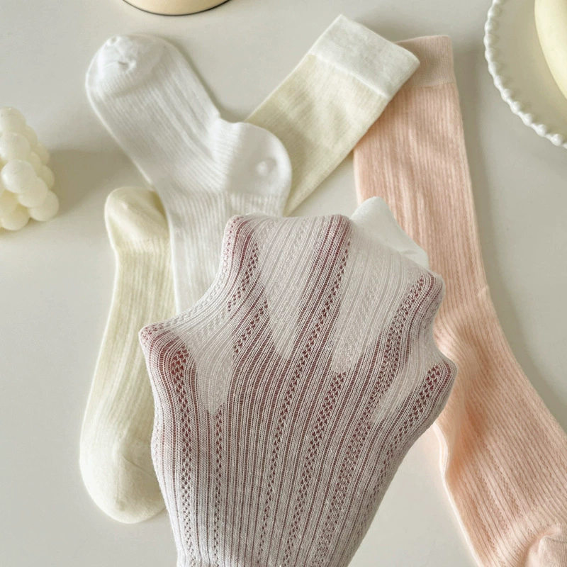 Летние японские цветные носки для колен, средняя длина