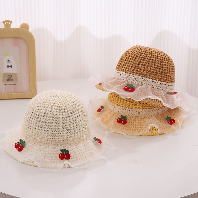 Sombrero de bebé sombrero de verano delgado sombrero de sombrero para mujeres bebés lindos super lindos sombrero de pescador sombrero de playa protector solar 2024