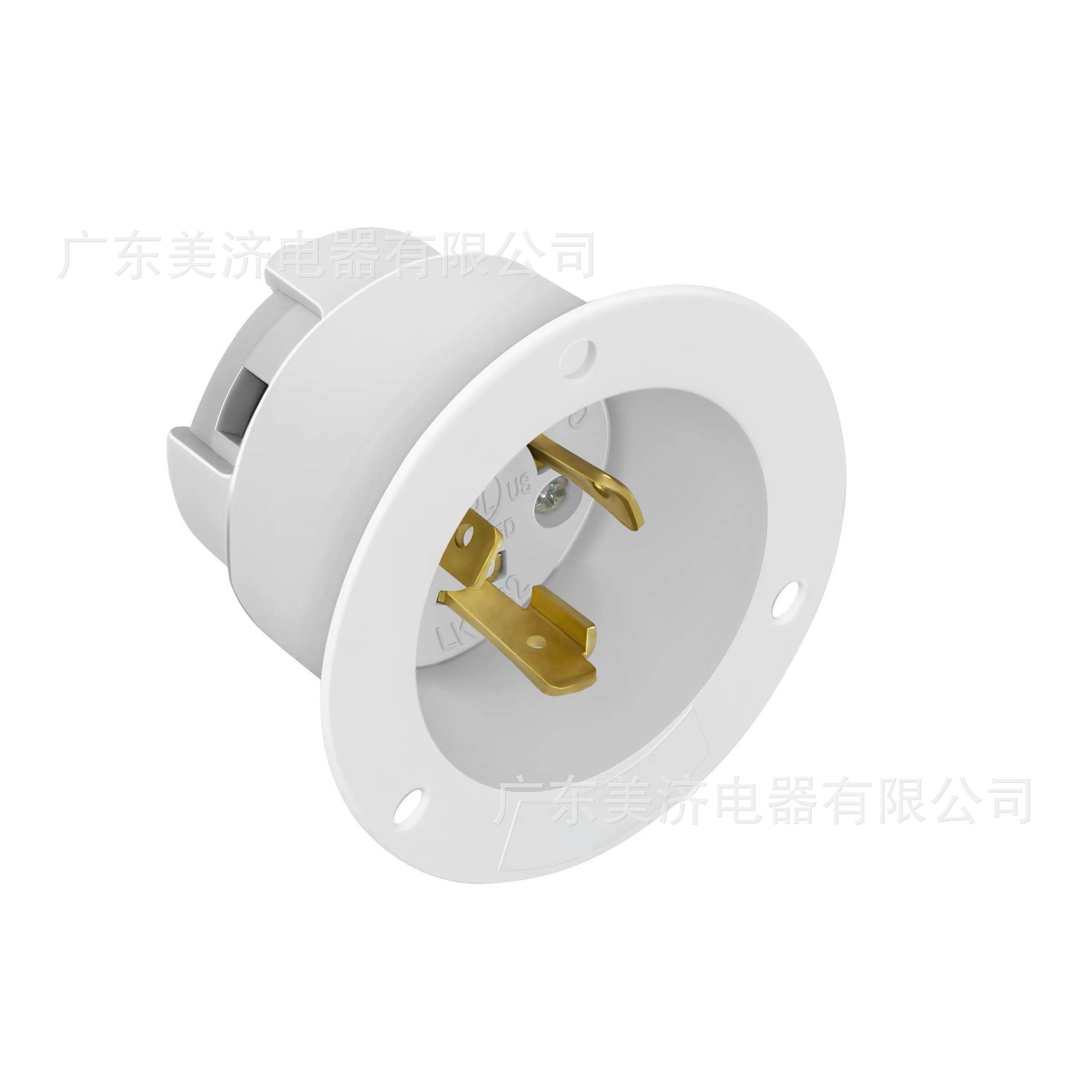 NEMAL6-30P 美规法拉引挂式30A250V 防松暗装电源插头 LK6332FI