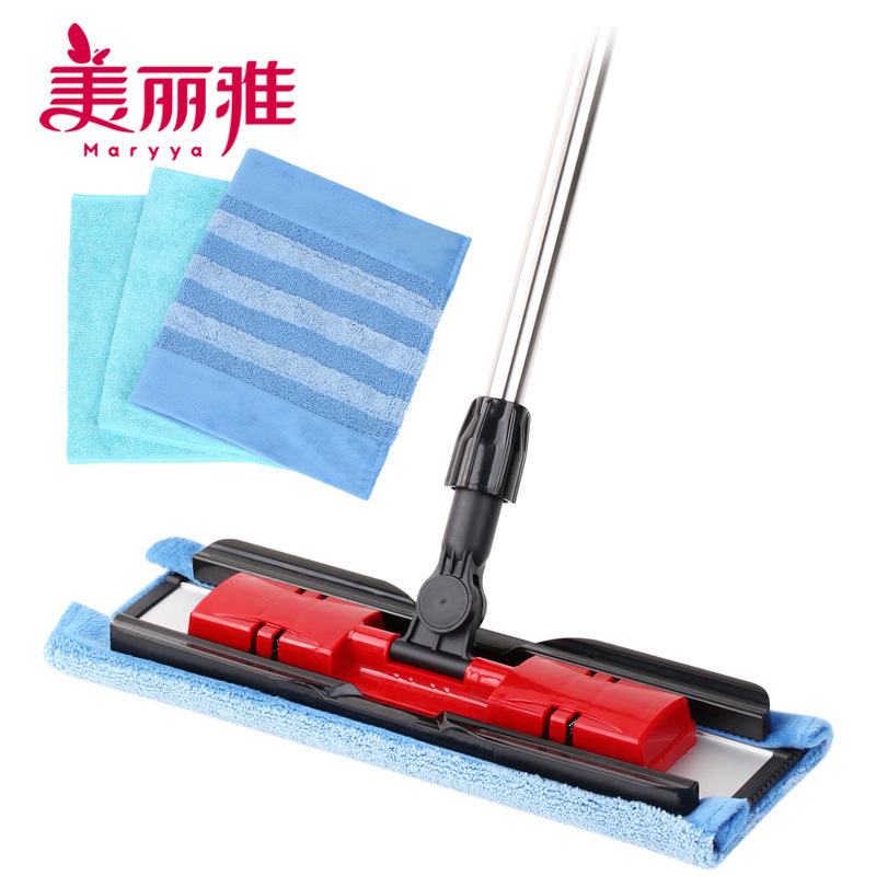 Meiliya happy mop gift box flying shuttle type wooden floor mop flat mop supermarket version