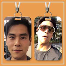 漫彭于晏帅气学生滑盖卡套饭卡公交卡身份证件保话套门禁卡校园收