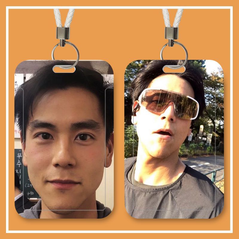 漫彭于晏帅气学生滑盖卡套饭卡公交卡身份证件保话套门禁卡校园收